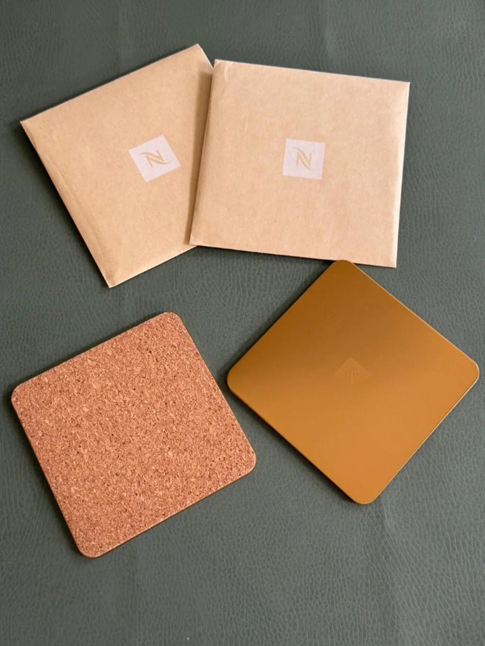 NESPRESSO Gold Aluminum Coasters - Set of 2